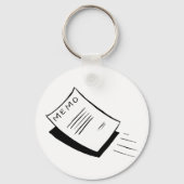 Minimalistisch Memo Papier Schets Handgetekend Sleutelhanger (Achterkant)