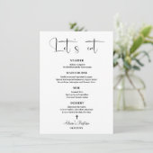 Minimalistisch menu Baptisme (Staand voorkant)