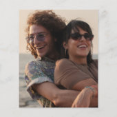 Minimalistisch menu Bindbruiloft Avant-Garde White (Achterkant)