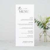 Minimalistisch menu Bindruimte (Staand voorkant)