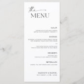 Minimalistisch menu Bindruimte (Voorkant)