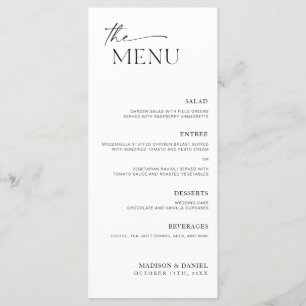 Minimalistisch menu Bindruimte