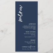 Minimalistisch menu Blauwe marineverbinding (Voorkant)