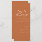 Minimalistisch menu Drinken aardetijdenweddenschap (Voorkant / Achterkant)