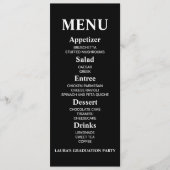 Minimalistisch menu Eenvoudig gediplomeerd voedsel (Voorkant)