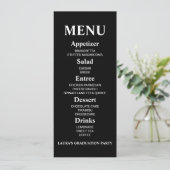 Minimalistisch menu Eenvoudig gediplomeerd voedsel (Staand voorkant)