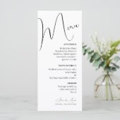 Minimalistisch menu Handscript Tekst en Photo brui (Staand voorkant)