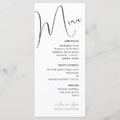 Minimalistisch menu Handscript Tekst en Photo brui (Voorkant)