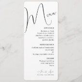 Minimalistisch menu Handscript Tekst en Photo brui (Voorkant)