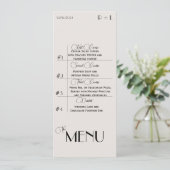 Minimalistisch Menu Kaart (Staand voorkant)