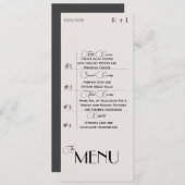 Minimalistisch Menu Kaart (Voorkant / Achterkant)