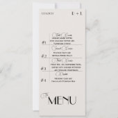 Minimalistisch Menu Kaart (Voorkant)