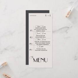 Minimalistisch Menu Kaart