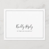 Minimalistisch menu Keuze RSVP-Briefkaart (Voorkant)