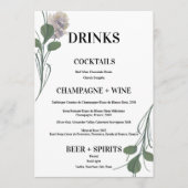 Minimalistisch menu met Drinken voor zwevende riem (Voorkant)