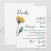 Minimalistisch menu met Drinken voor zwevende riem (Voorkant / Achterkant)