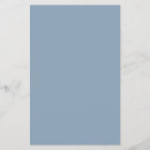 Minimalistisch menu met een mosterd blauw kalligra (Achterkant)