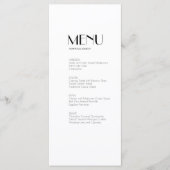 Minimalistisch menu Modern Art Deco diner en drink (Voorkant)