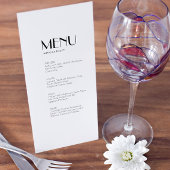 Minimalistisch menu Modern Art Deco diner en drink