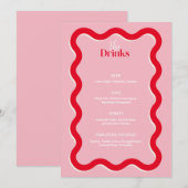 Minimalistisch menu Modern Wedbalk | Menu Drink (Voorkant / Achterkant)