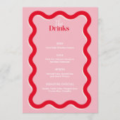 Minimalistisch menu Modern Wedbalk | Menu Drink (Voorkant)