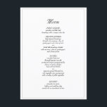 Minimalistisch menu Rustic Elegant Wedding Dinner<br><div class="desc">Minimalistisch Rustic Elegant Black and White Wedding Dinner Menu - U kunt dit eenvoudige en elegante trouwmenu eenvoudig aanpassen en personaliseren. Bewerk opties.</div>