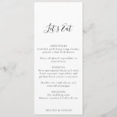 Minimalistisch menu van de Kalligrafie (Voorkant)