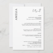 Minimalistisch menu van de Moderne Steekproef met  Kaart (Voorkant)