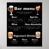 Minimalistisch menu van de officiële stembalk voor poster (Voorkant)