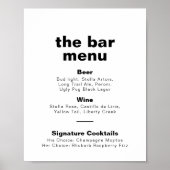Minimalistisch menu van de officiële verbindingsba poster (Voorkant)