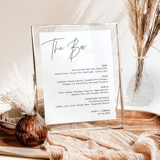 Minimalistisch menu van de verbindingsbalk | Menu  Poster