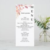 Minimalistisch menu van het florale Afstuderen, (Staand voorkant)