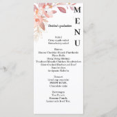 Minimalistisch menu van het florale Afstuderen, (Voorkant)
