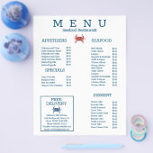 Minimalistisch menu van het restaurant C van de Se (Enkel)