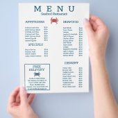 Minimalistisch menu van het restaurant C van de Se (Hand)