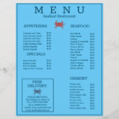 Minimalistisch menu van het restaurant D van de Se (Voorkant)