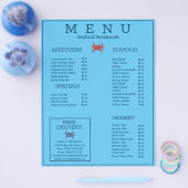 Minimalistisch menu van het restaurant D van de Se (Enkel)
