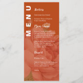 Minimalistisch menu van Terracotta Floral Wedding (Voorkant)
