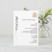 Minimalistisch menu voor het diner van de scriptcu (Staand voorkant)