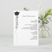 Minimalistisch menu voor het diner van de scriptcu (Staand voorkant)