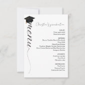 Minimalistisch menu voor het diner van de scriptcu kaart (Voorkant)