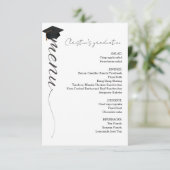 Minimalistisch menu voor het diner van de scriptcu kaart (Staand voorkant)