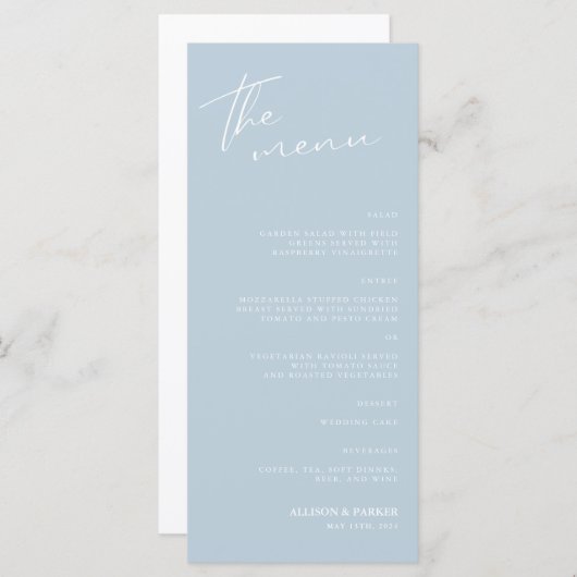 Minimalistisch menu voor het ontvangen van een scr (Voorkant / Achterkant)