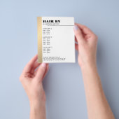 Minimalistisch menu Witte Faux Gold Line Haarstyli (Hand)