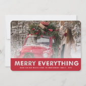 Minimalistisch 'Merry Alles Cutout Modern Foto' Feestdagenkaart (Voorkant)