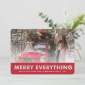 Minimalistisch 'Merry Alles Cutout Modern Foto' Feestdagenkaart (Staand voorkant)