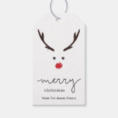 Minimalistisch Merry Christmas Gift Label -  Cadeaulabel (Voorkant)