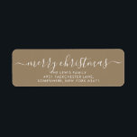 Minimalistisch Merry Christmas Gold-label Etiket<br><div class="desc">Minimalistisch Merry Christmas Gold-label.</div>