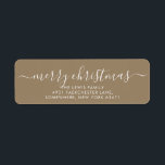 Minimalistisch Merry Christmas Gold-label Etiket<br><div class="desc">Minimalistisch Merry Christmas Gold-label.</div>