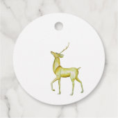 Minimalistisch Merry Christmas Gold Rendier Gift Bedankjes Labels (Achterkant)